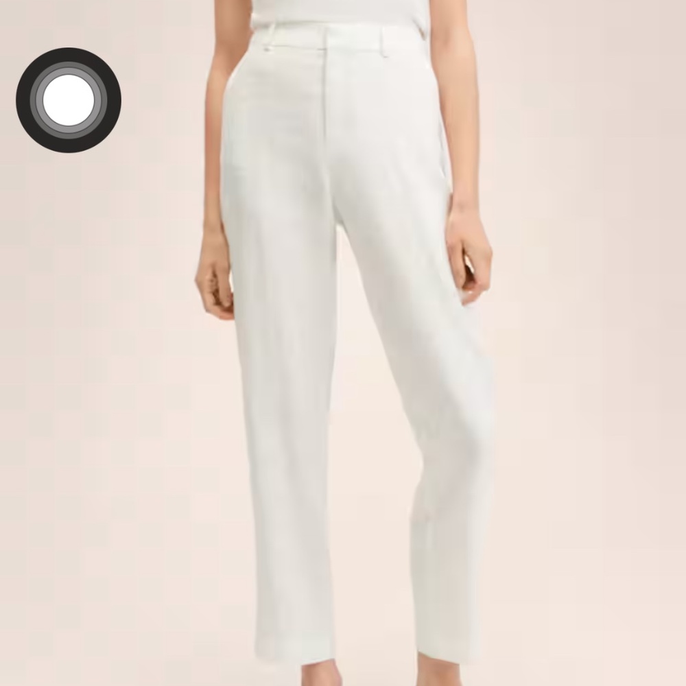 Mango 100% Linen Suit Trousers